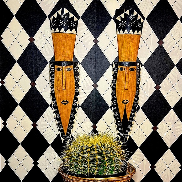 Other - Wooden Tiki Tribal Masks – Hand-Carved Statement Decor